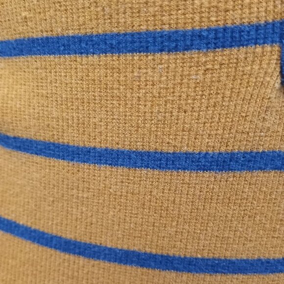 RUE 21 BROWN|BLUE STRIPED JERSEY DRESS WITH GOLD BUTTONS WOMEN SIZE XL - Picture 6 of 9